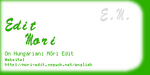 edit mori business card